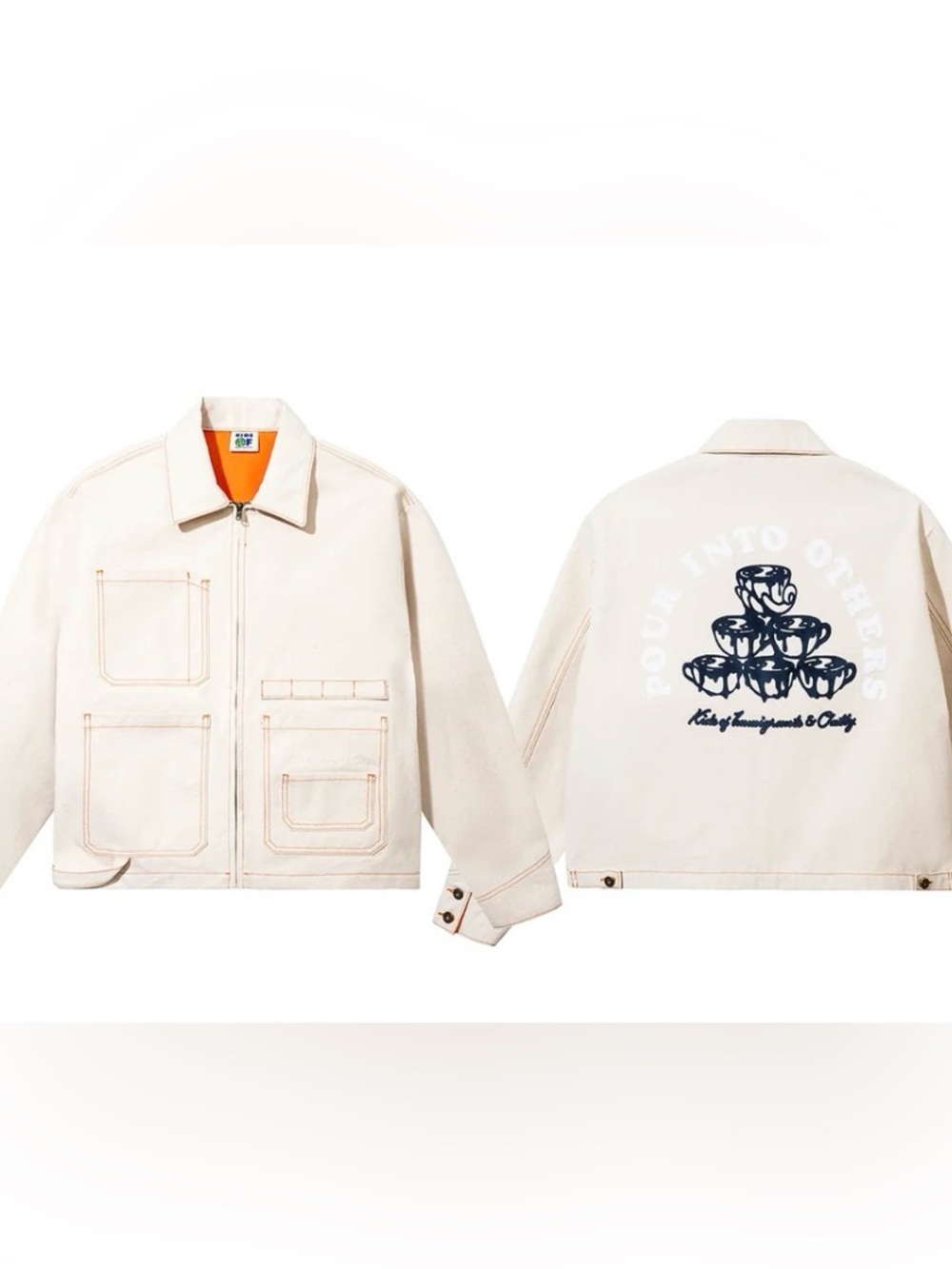 KOI x Oatley Barista Worker Jacket Size Large Kids Of Immigrants
